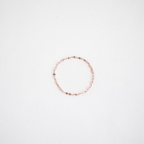Mini Star Chain Ring - 14K Rose Gold