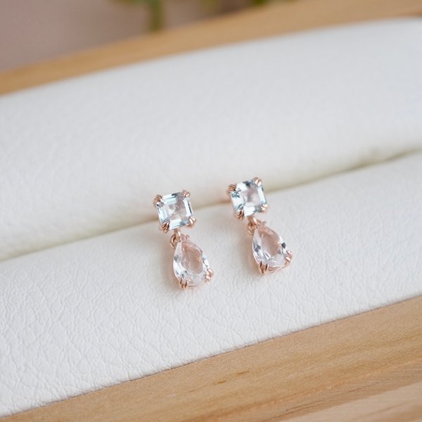 BRENDA Earrings - Topaz (Rose Gold)