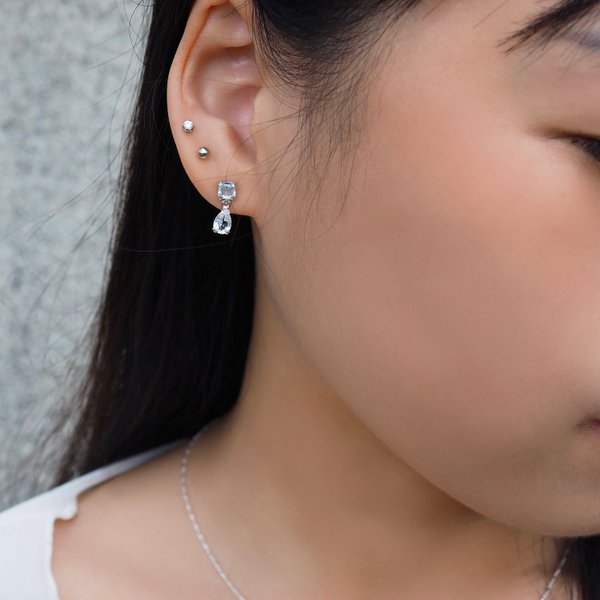 BRENDA Earrings - Topaz (Silver)