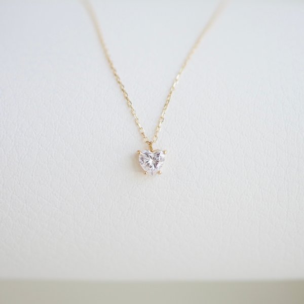 14KYG Lab Grown Diamond Necklace - Heart