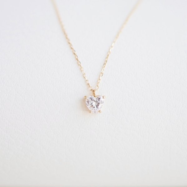 14KYG Lab Grown Diamond Necklace - Heart