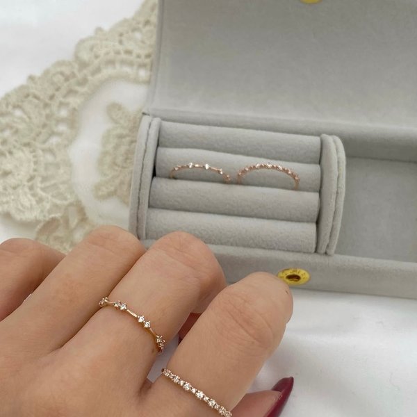 (CA358, 359, 360, 361) 14KG Diamond Band Ring
