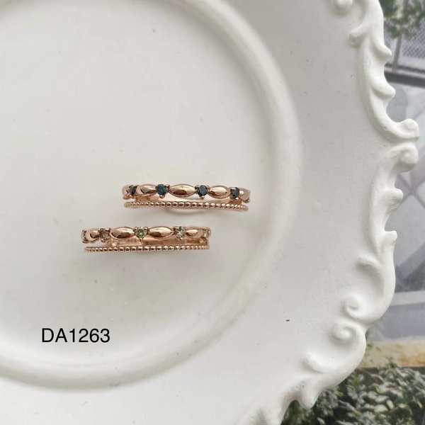 (DA1263) 14KG Lace Dotted Diamond Ring