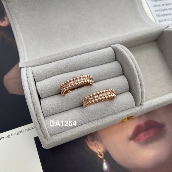 (CH1254) 14KG Double Dotted Diamond Ring