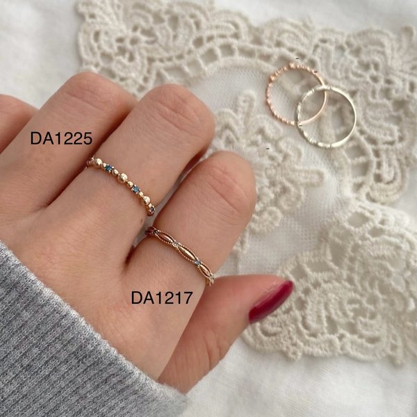 (DA1217 & DA1225) 14KG Lace / Dotted Diamond Ring