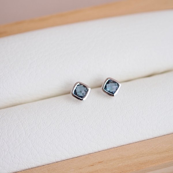 KIM Earrings - London Blue Topaz (Silver)