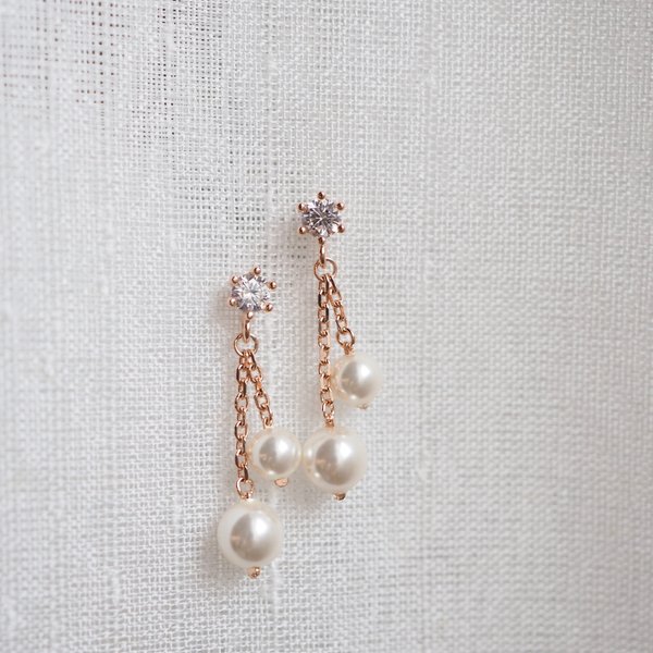 ARIEL Earrings - Shell Pearl (Rose Gold)