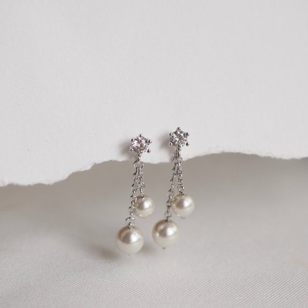 ARIEL Earrings - Shell Pearl (Silver)