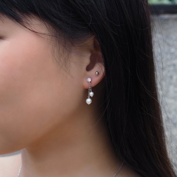 ARIEL Earrings - Shell Pearl (Silver)