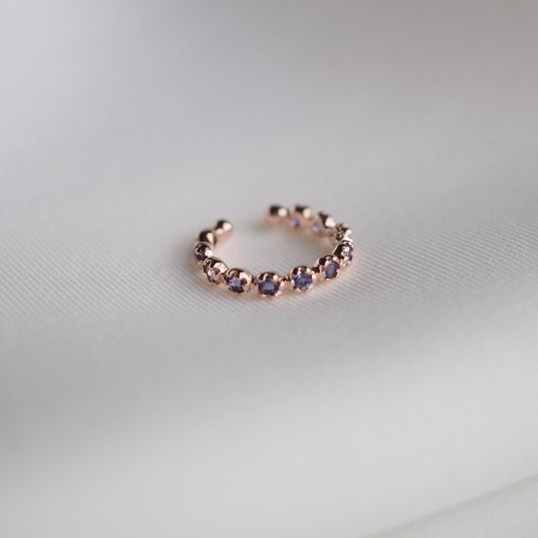 DARCY Ear Cuff - Iolite (Silver/Rose Gold)