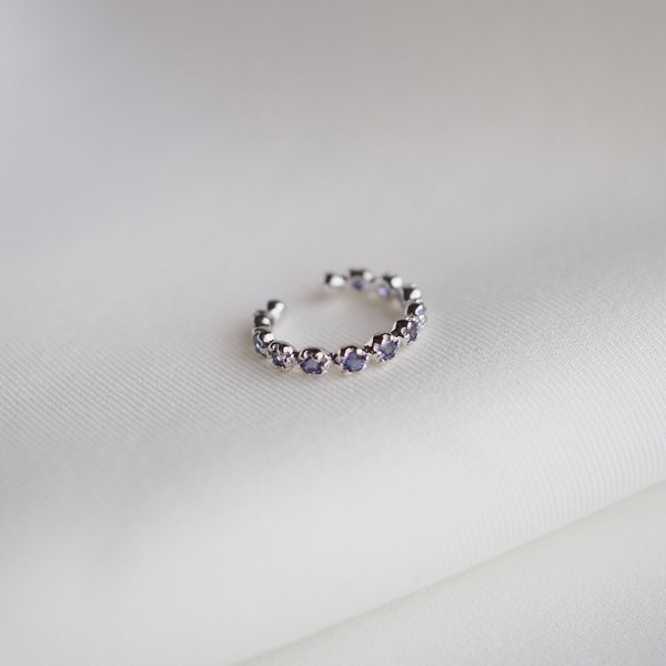DARCY Ear Cuff - Iolite (Silver/Rose Gold)