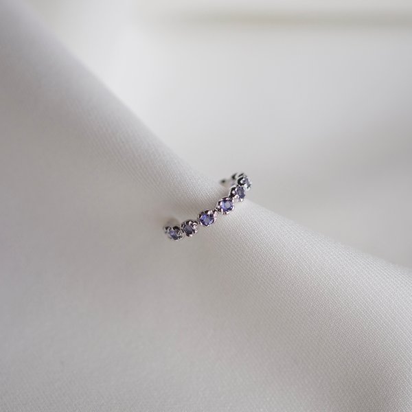 DARCY Ear Cuff - Iolite (Silver/Rose Gold)