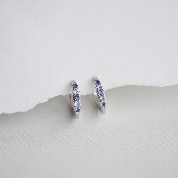 ESTHER Huggies - Iolite (Silver)