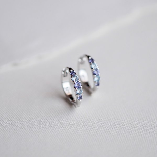 ESTHER Huggies - Iolite (Silver)