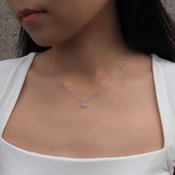 CLAIRE Necklace - Moonstone (Silver)