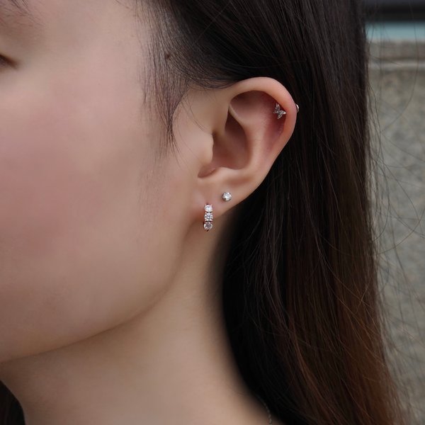 ZENITH Earrings - Cubic Zirconia (Rose Gold)