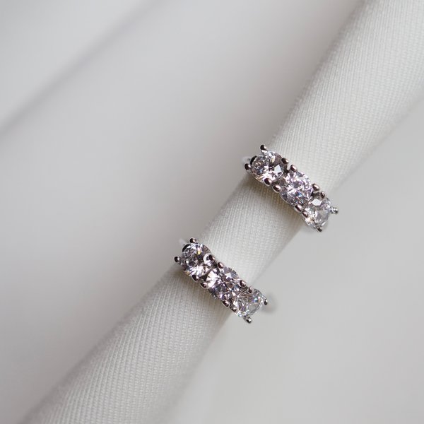 ZENITH Earrings - Cubic Zirconia (Silver)