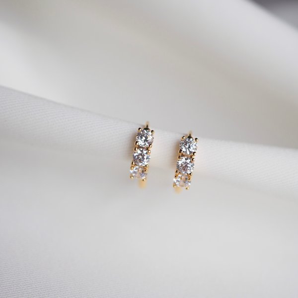 ZENITH Earrings - Cubic Zirconia (Yellow Gold)