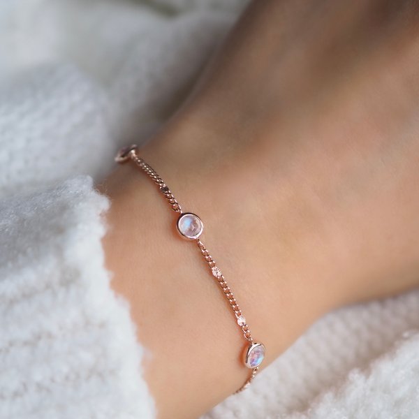 BECCA Bracelet - Moonstone (Rose Gold)