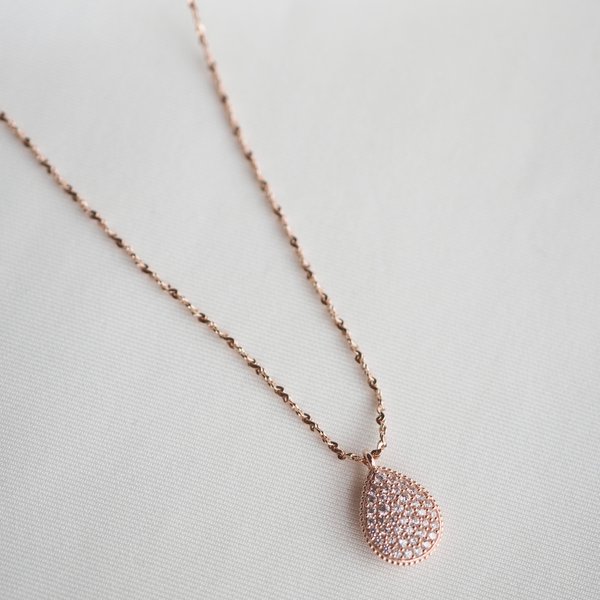 WYNN Necklace - Cubic Zirconia (Rose Gold)