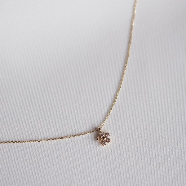 ESTEE Champagne Diamond Necklace - 14K Yellow Gold