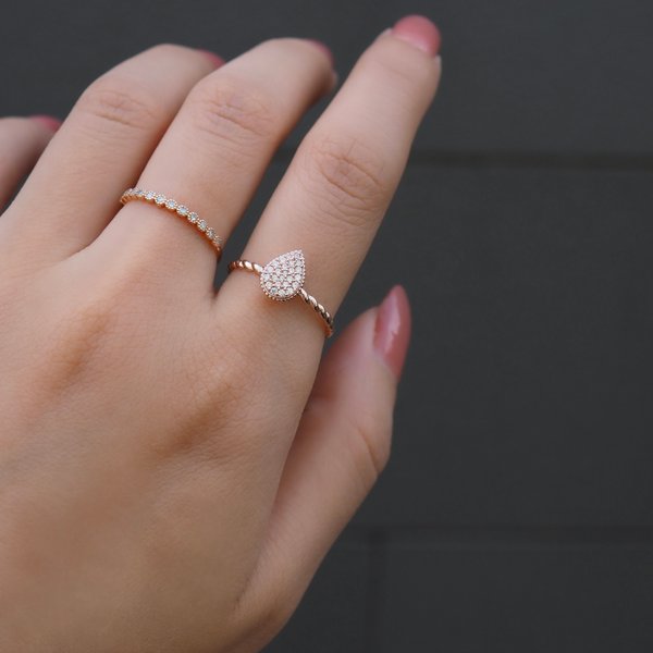 WYNN Ring- Cubic Zirconia (Rose Gold)