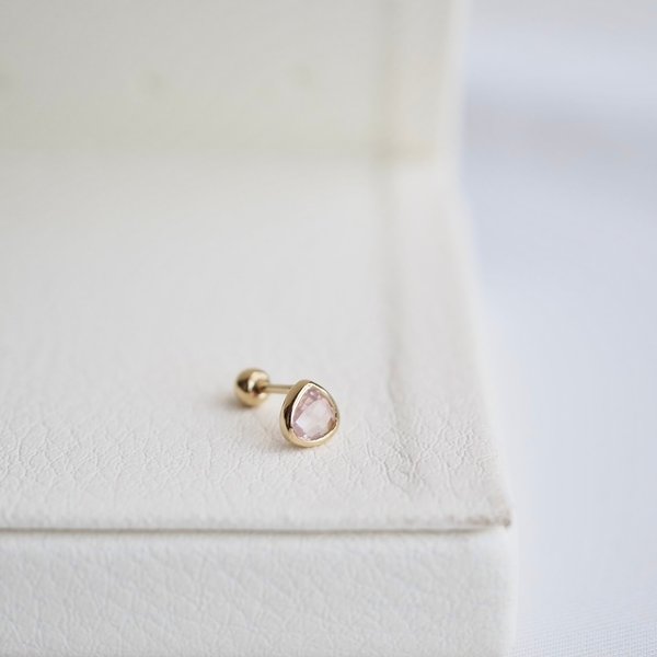 CODI Barbell Earrings - Rose Quartz