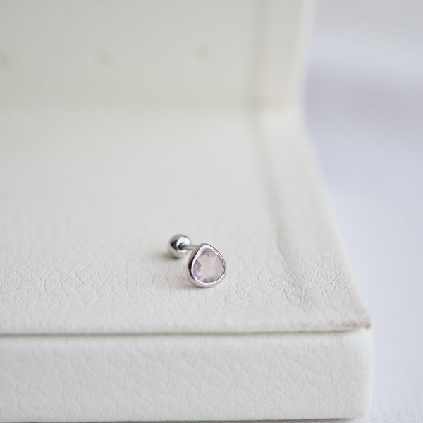 CODI Barbell Earrings - Rose Quartz