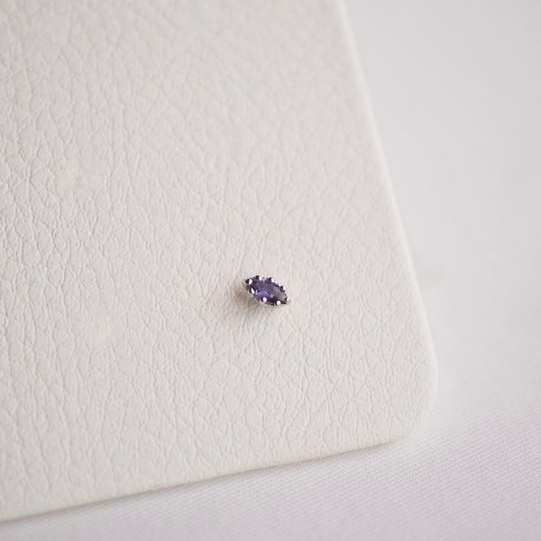 MIA Barbell Earrings - Iolite