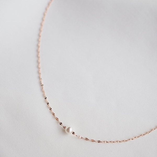 KATE Necklace - Shell Pearl (Rose Gold)