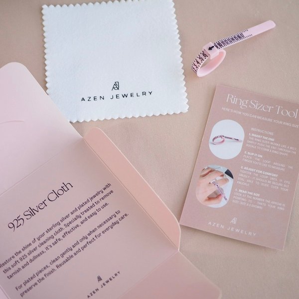 Ring Sizer & Silver Polishing Cloth Set