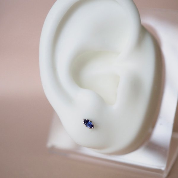 MIA Barbell Earrings - Iolite