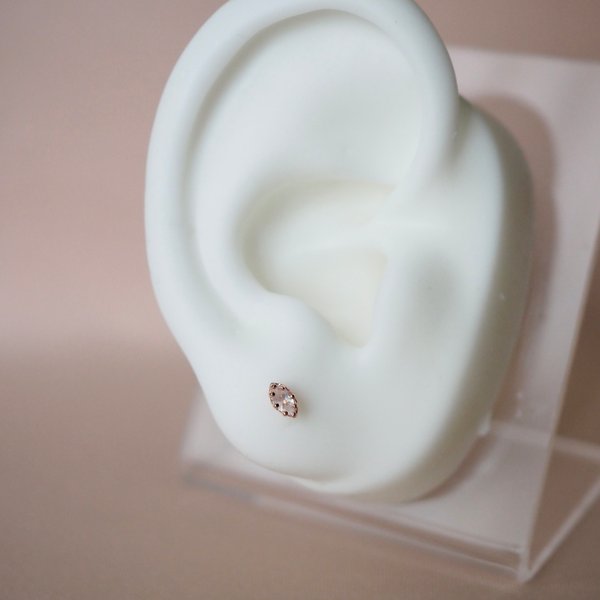 MIA Barbell Earrings - Moonstone