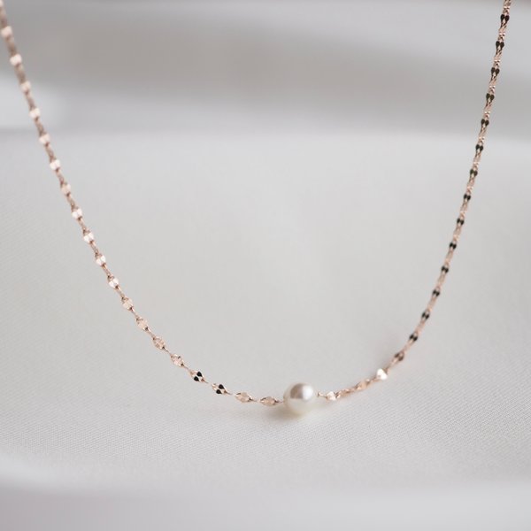 KATE Necklace - Shell Pearl (Rose Gold)