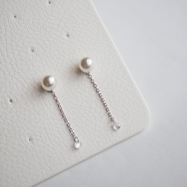 KATE Earrings - Shell Pearl (Silver)