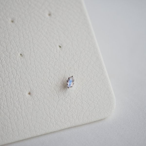 MIA Barbell Earrings - Moonstone