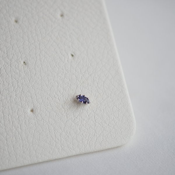 MIA Barbell Earrings - Iolite