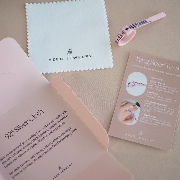 Ring Sizer & Silver Polishing Cloth Set