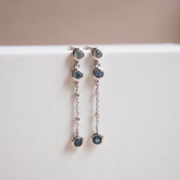 TIFFANY Earrings - Blue Topaz (Silver)