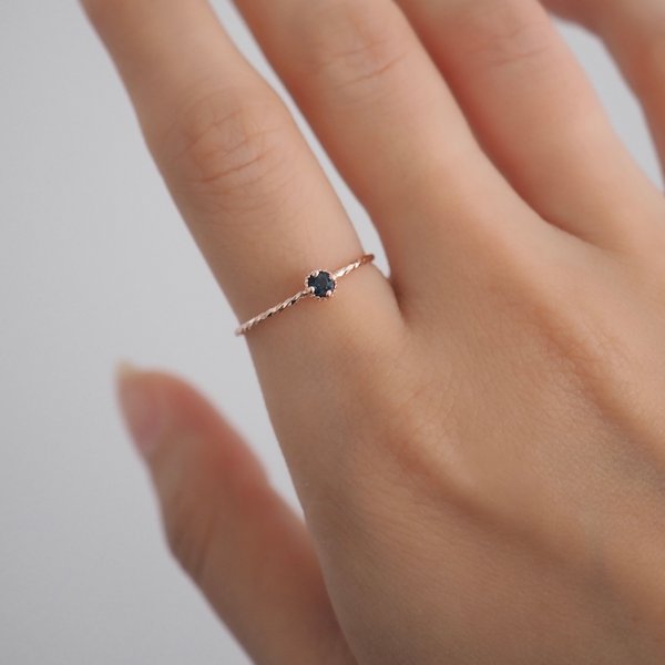 TIFFANY Ring - London Blue Topaz (Rose Gold)