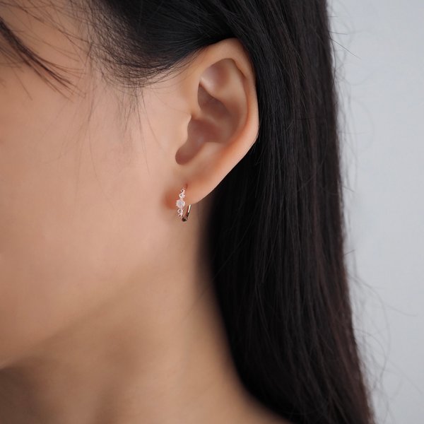 JUDITH Huggies - Moonstone (Rose Gold)