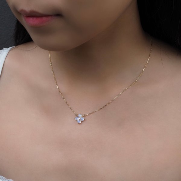 ERICA Necklace - Moonstone (Yellow Gold)