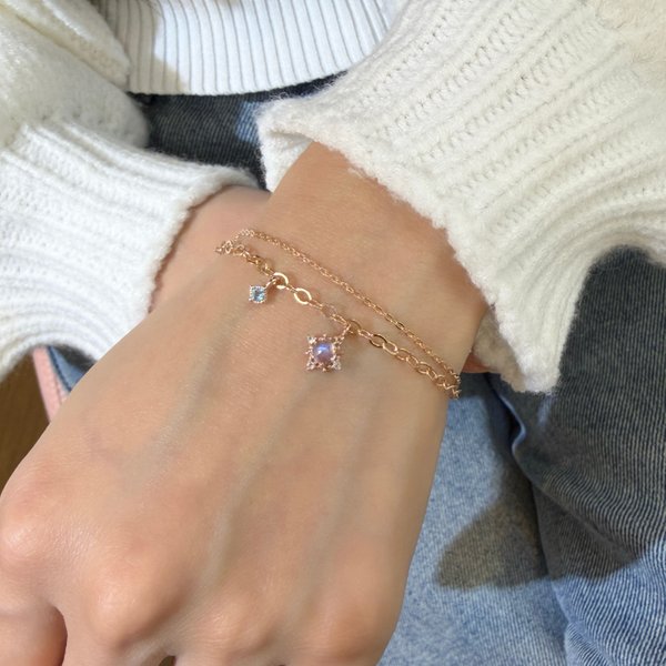 CLAIRE Bracelet - Moonstone (Rose Gold)