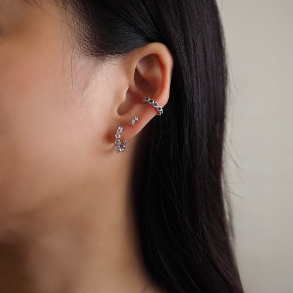 MILLY Ear Cuff - London Blue Topaz (Silver)