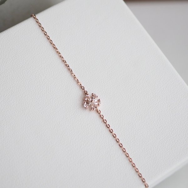 MINI MELISSA Bracelet - White Topaz (Rose Gold)