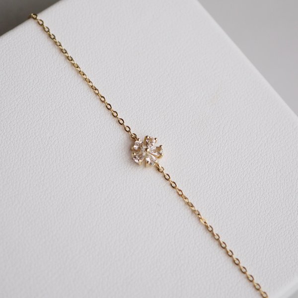 MINI MELISSA Bracelet - White Topaz (Yellow Gold)