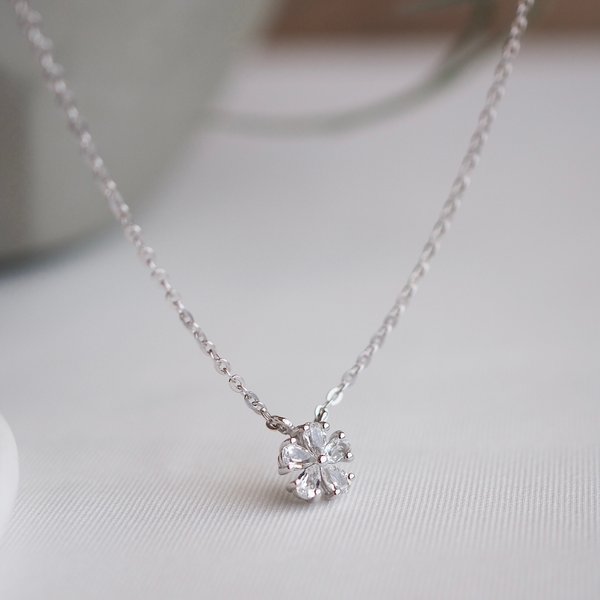MINI MELISSA Necklace - White Topaz (Silver)