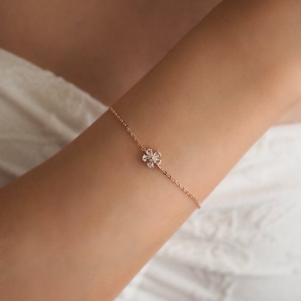 MINI MELISSA Bracelet - White Topaz (Rose Gold)