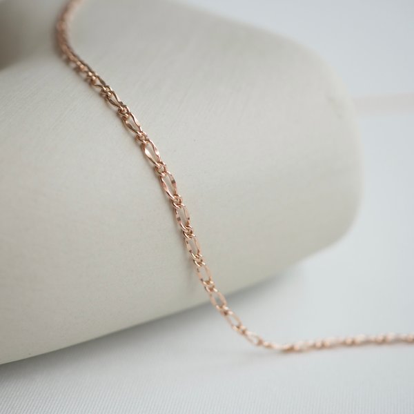 FIGARO Chain Necklace (Rose Gold)