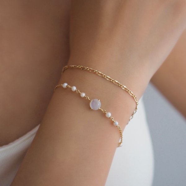TIARA Bracelet - Moonstone (Yellow Gold)